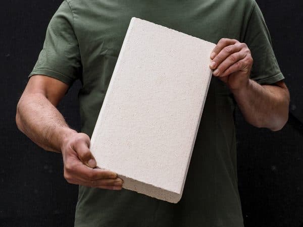 Dalle réfractaire blanche 40x20x4cm